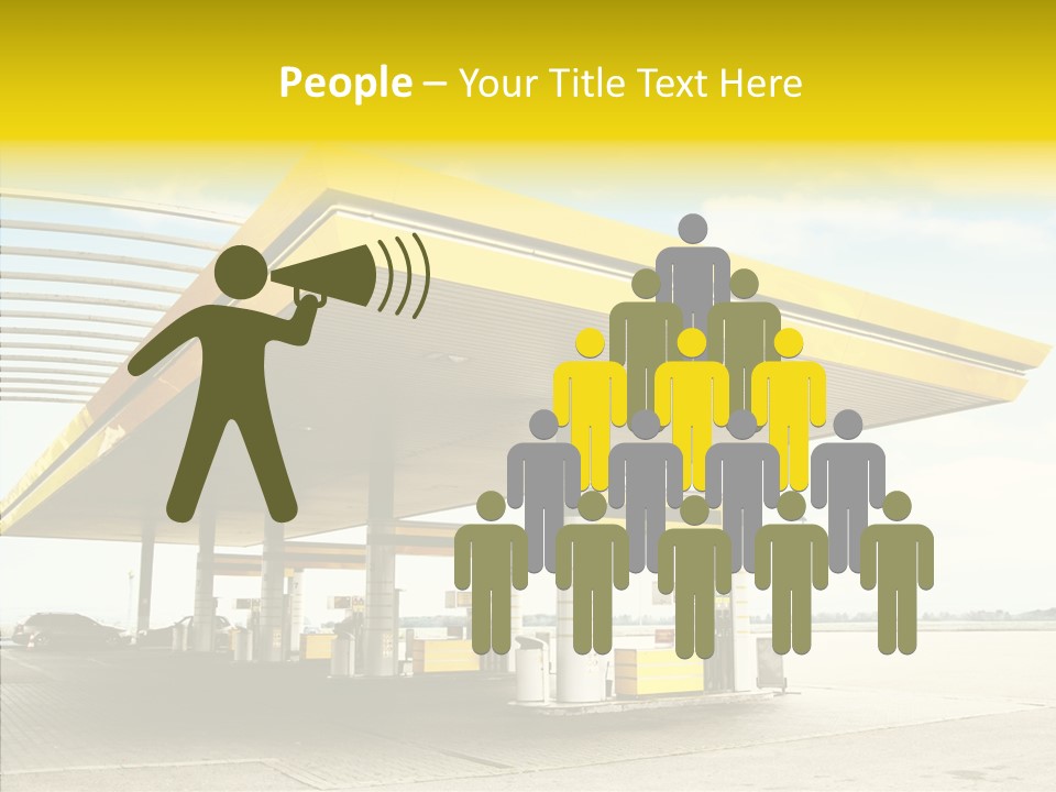 Village Gasoline Vehicle PowerPoint Template