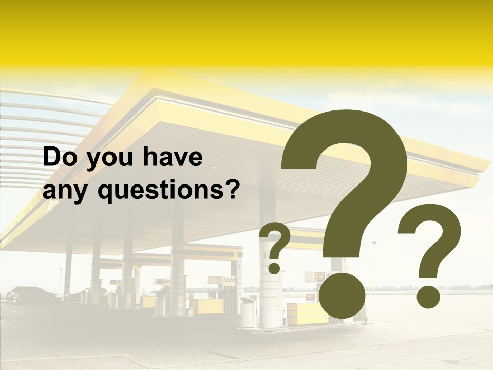 Village Gasoline Vehicle PowerPoint Template