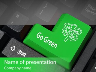 Computer Technology Key PowerPoint Template