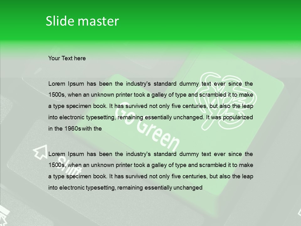 Computer Technology Key PowerPoint Template