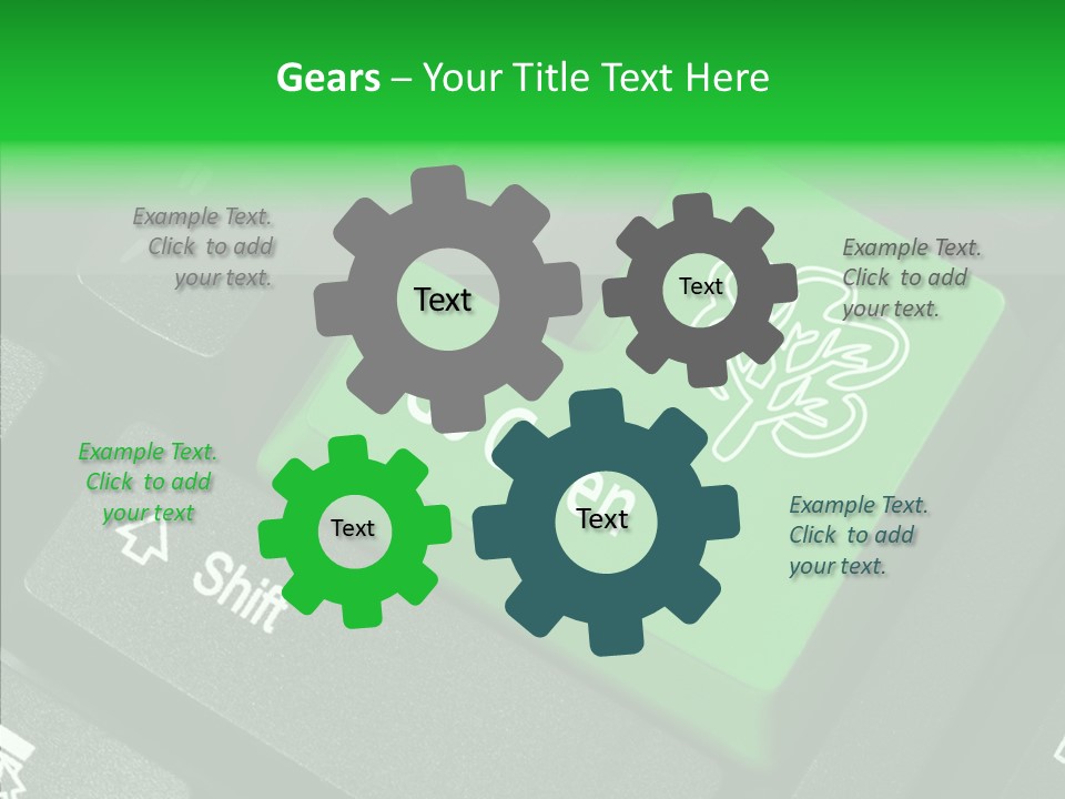 Computer Technology Key PowerPoint Template