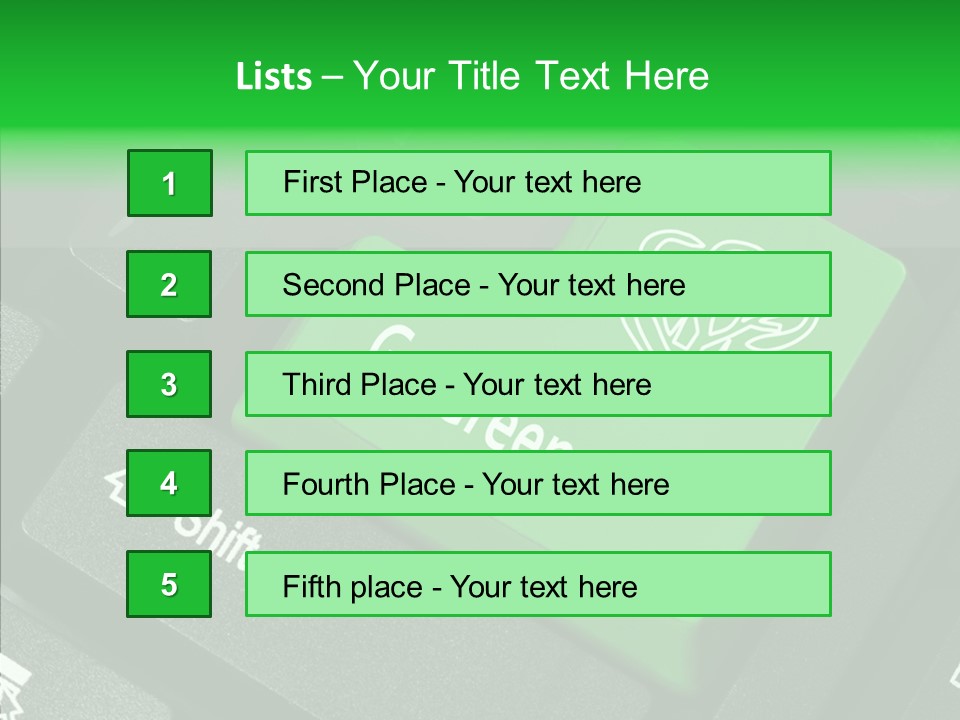 Computer Technology Key PowerPoint Template