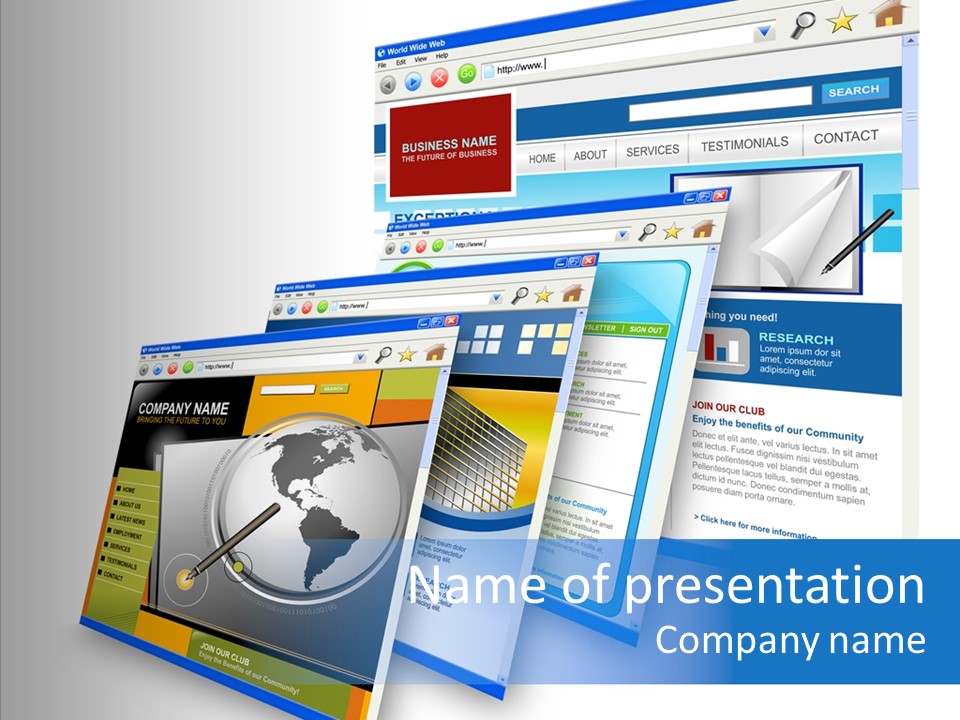 Url Internet Digital PowerPoint Template