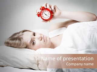 Stressed Caucasian Calm PowerPoint Template