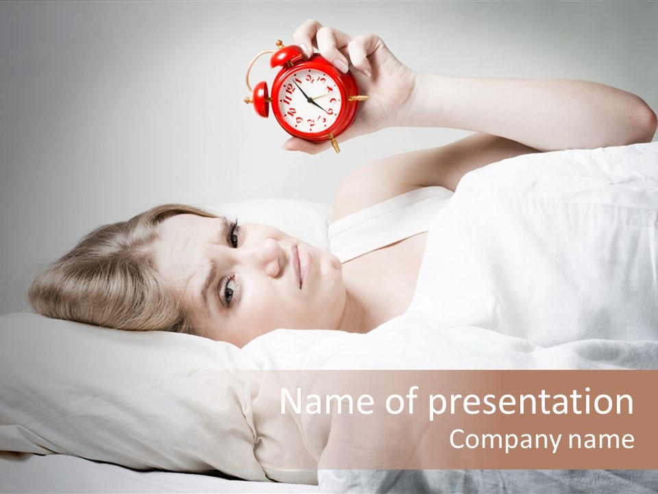 Stressed Caucasian Calm PowerPoint Template