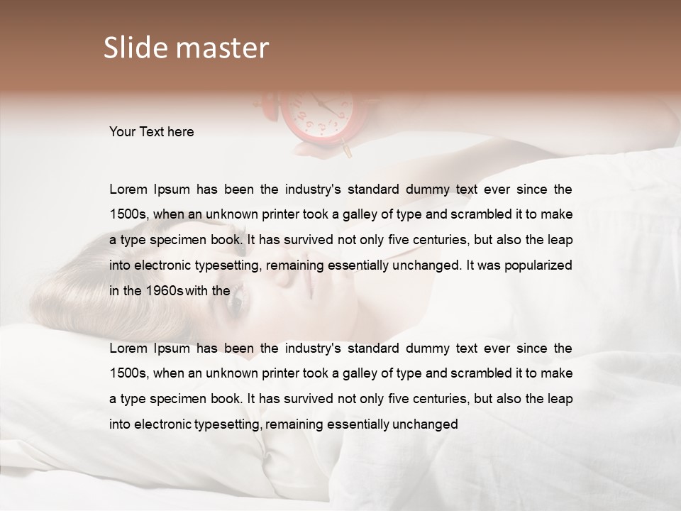 Stressed Caucasian Calm PowerPoint Template