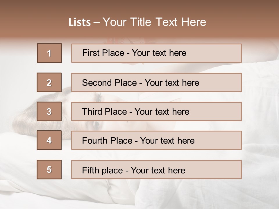 Stressed Caucasian Calm PowerPoint Template