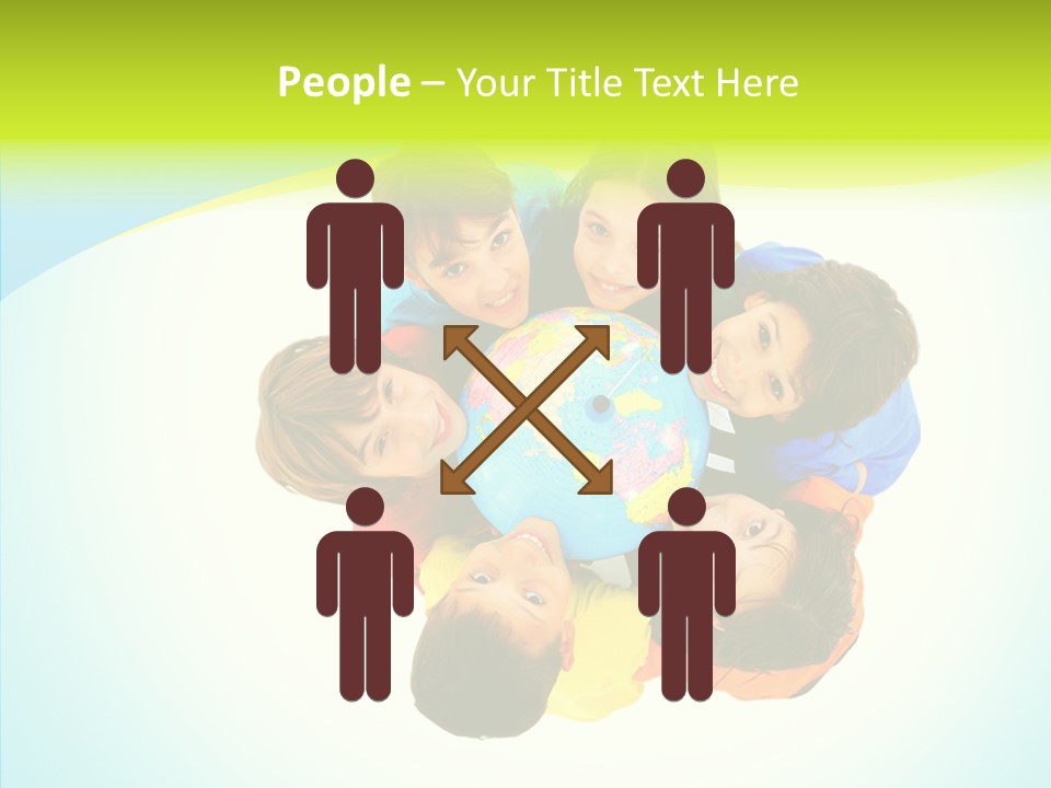Group Human Chair PowerPoint Template