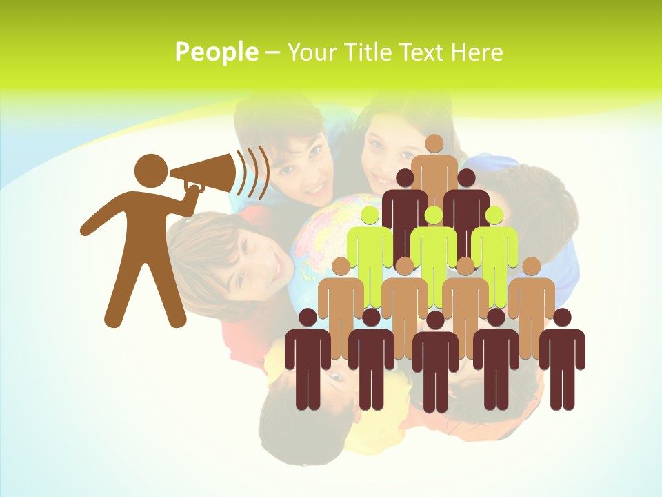 Group Human Chair PowerPoint Template