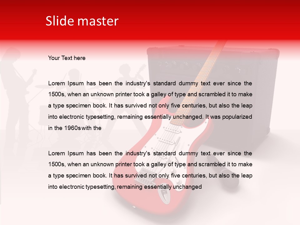 Tring Metal Guitar PowerPoint Template