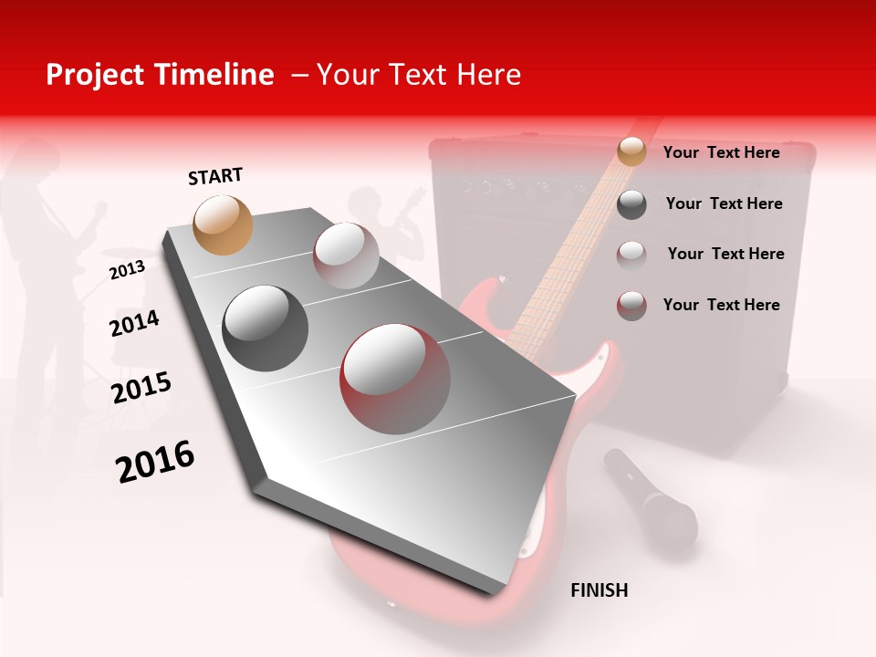 Tring Metal Guitar PowerPoint Template