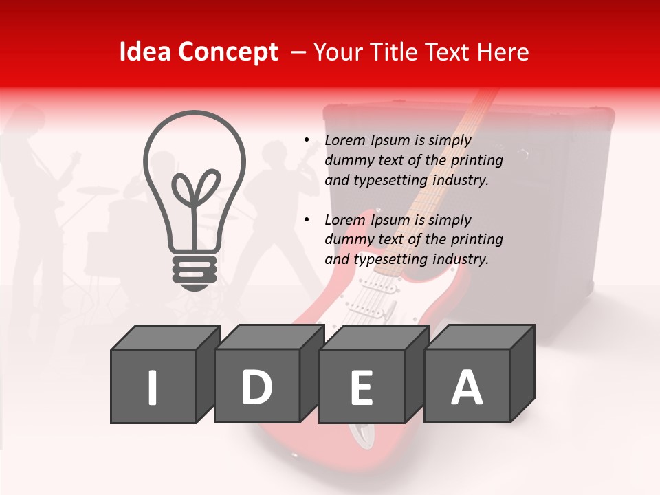 Tring Metal Guitar PowerPoint Template