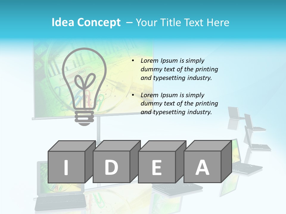 Technician Notebook Screen PowerPoint Template