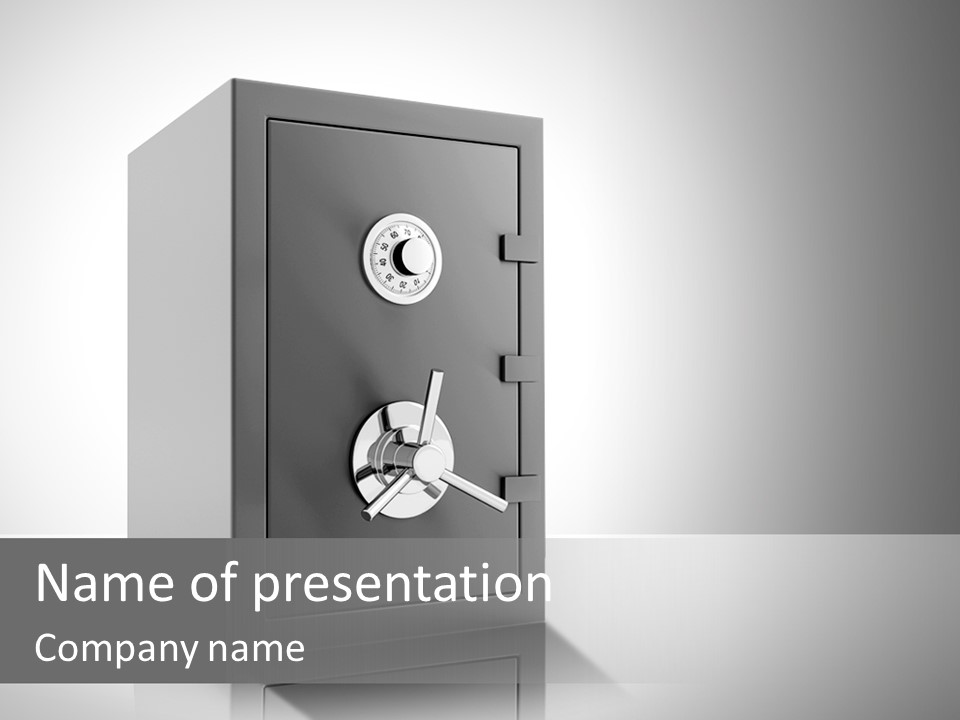 Lock Account Secrecy PowerPoint Template