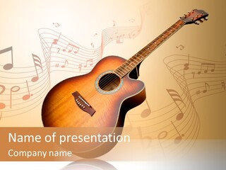 Fretboard Play Cutaway PowerPoint Template