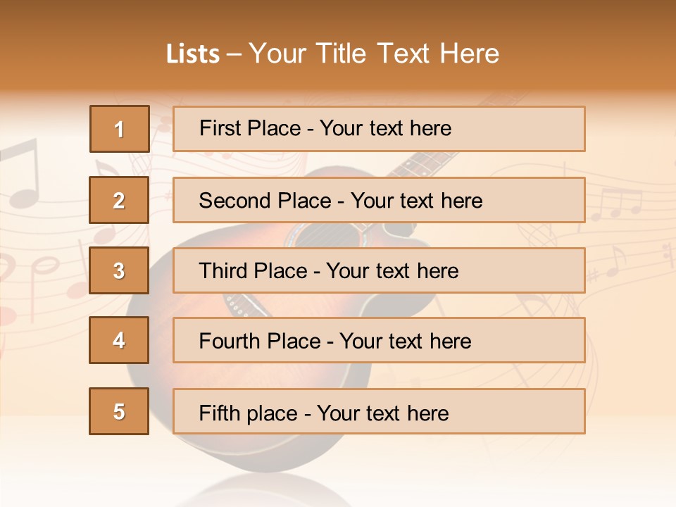 Fretboard Play Cutaway PowerPoint Template