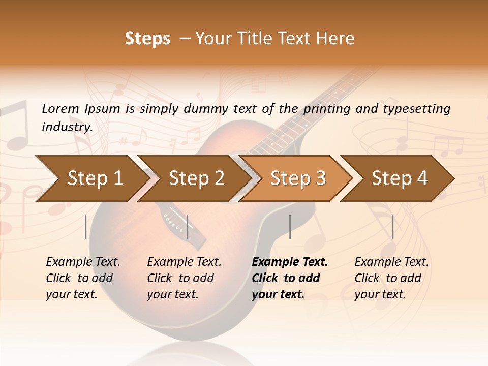 Fretboard Play Cutaway PowerPoint Template
