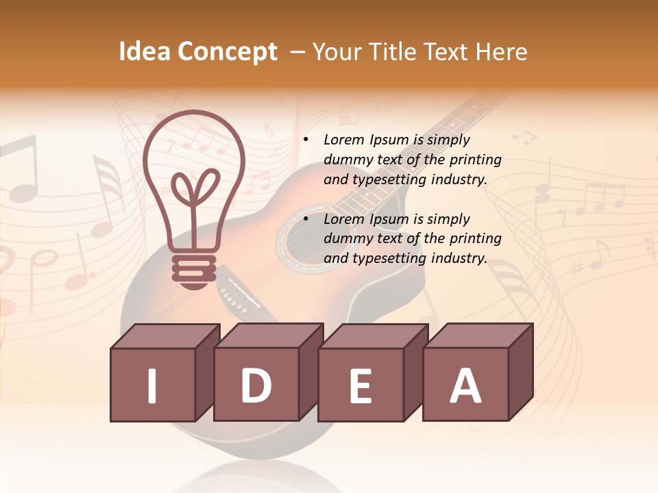 Fretboard Play Cutaway PowerPoint Template