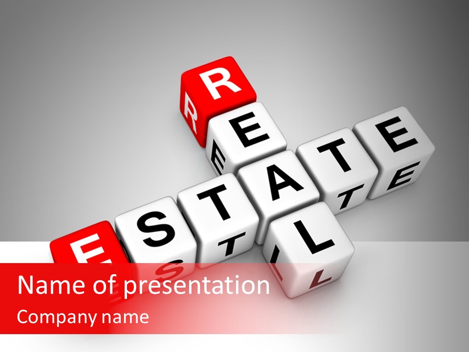 Red Housing Property PowerPoint Template