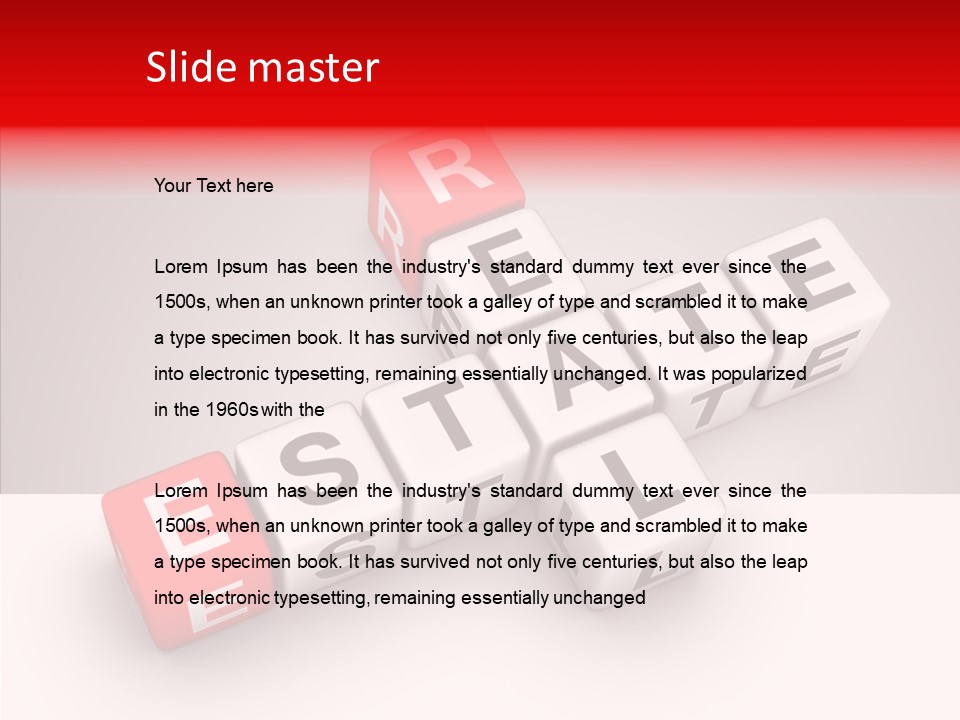 Red Housing Property PowerPoint Template