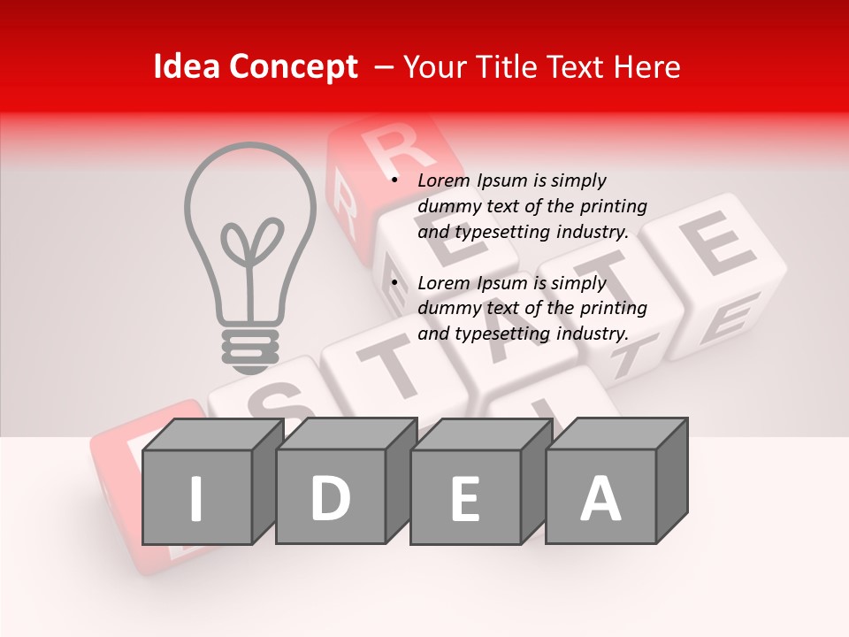 Red Housing Property PowerPoint Template