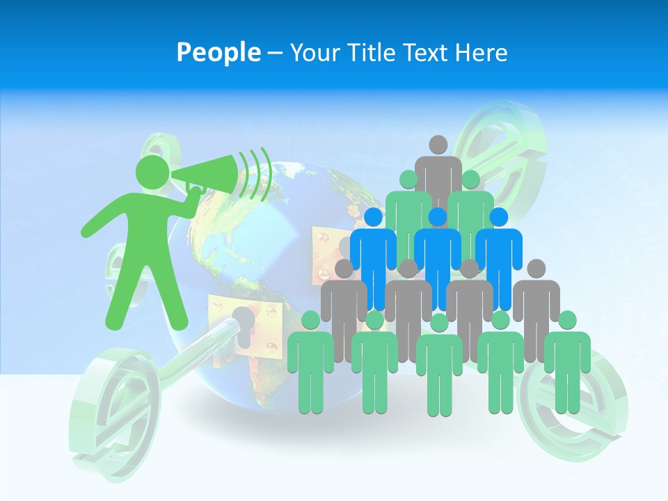 Tech Illustration Commerce PowerPoint Template