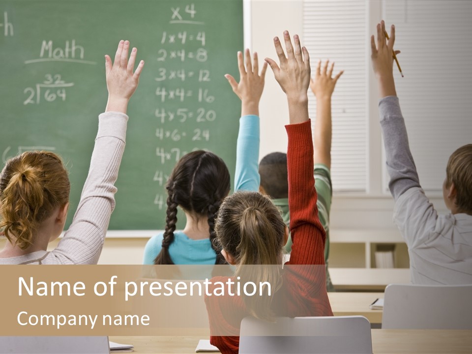 Teacher And Students PowerPoint Template