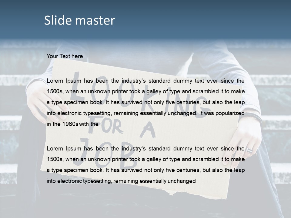 Confusion Economy Man PowerPoint Template