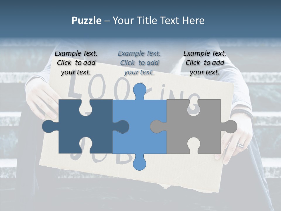 Confusion Economy Man PowerPoint Template