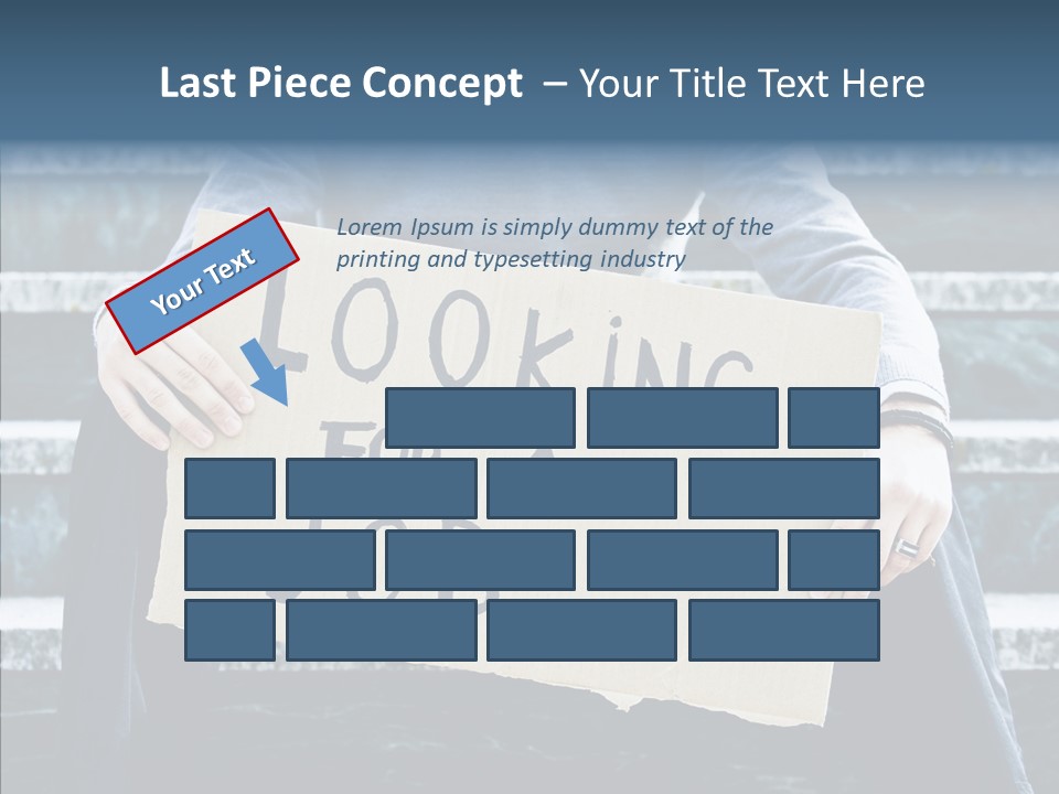 Confusion Economy Man PowerPoint Template