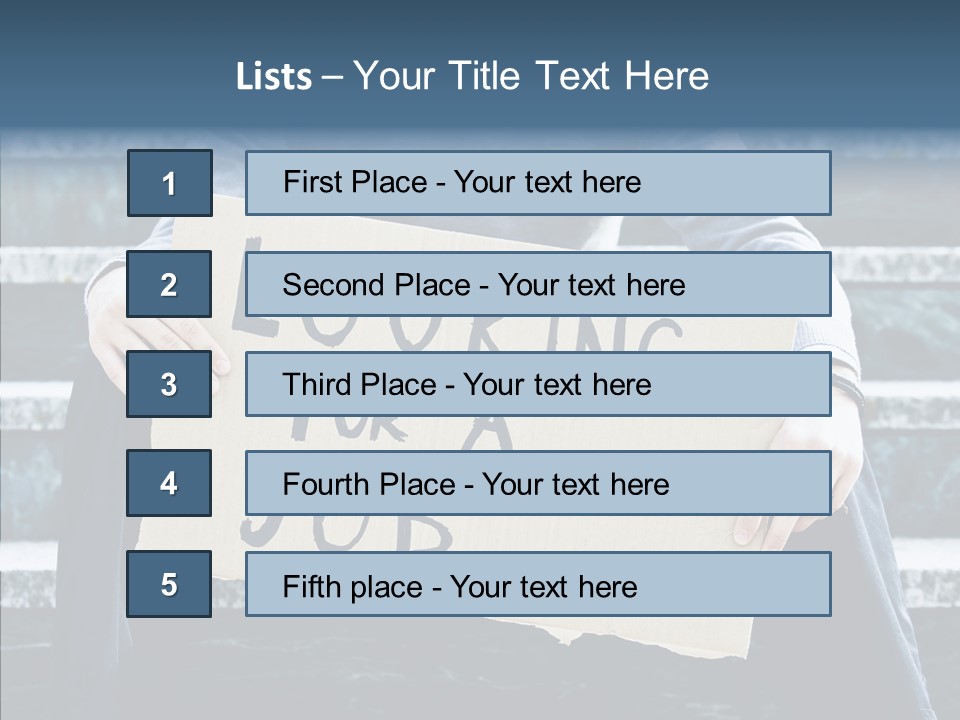 Confusion Economy Man PowerPoint Template