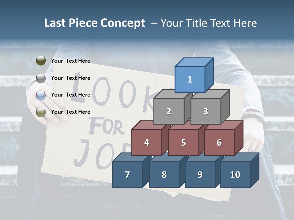 Confusion Economy Man PowerPoint Template