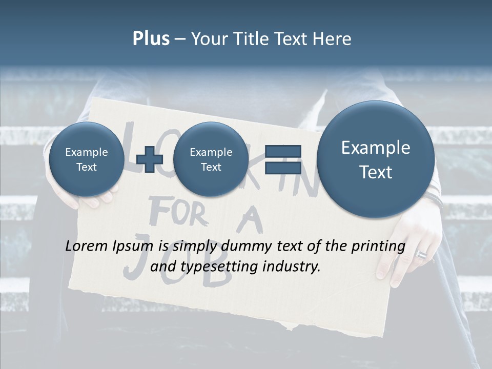 Confusion Economy Man PowerPoint Template