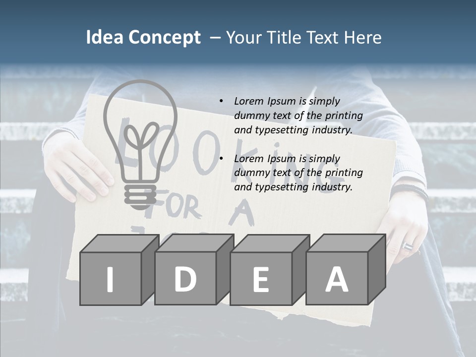 Confusion Economy Man PowerPoint Template