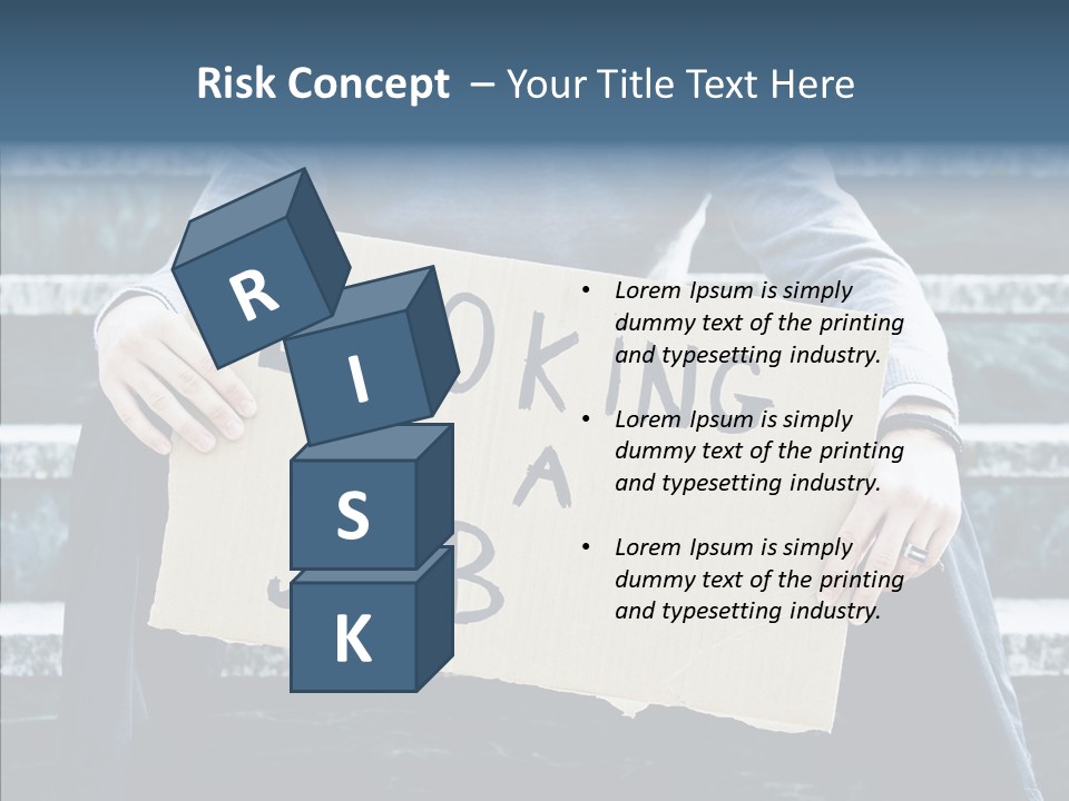 Confusion Economy Man PowerPoint Template