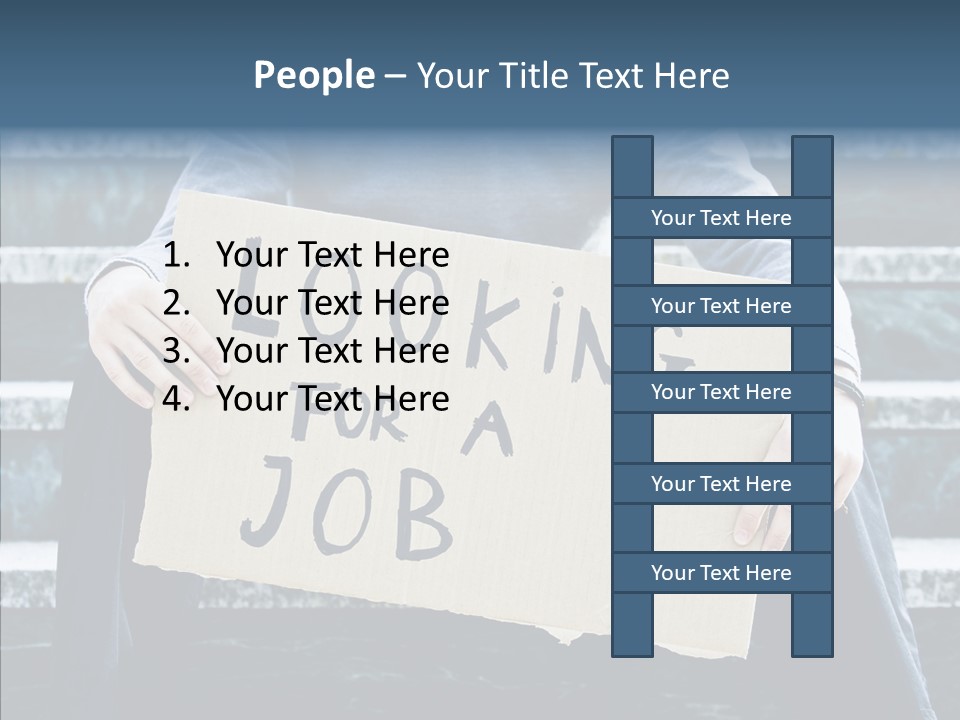 Confusion Economy Man PowerPoint Template