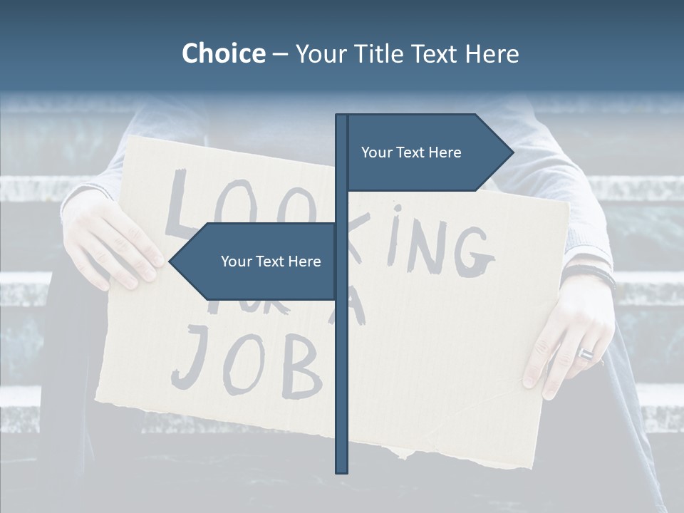 Confusion Economy Man PowerPoint Template