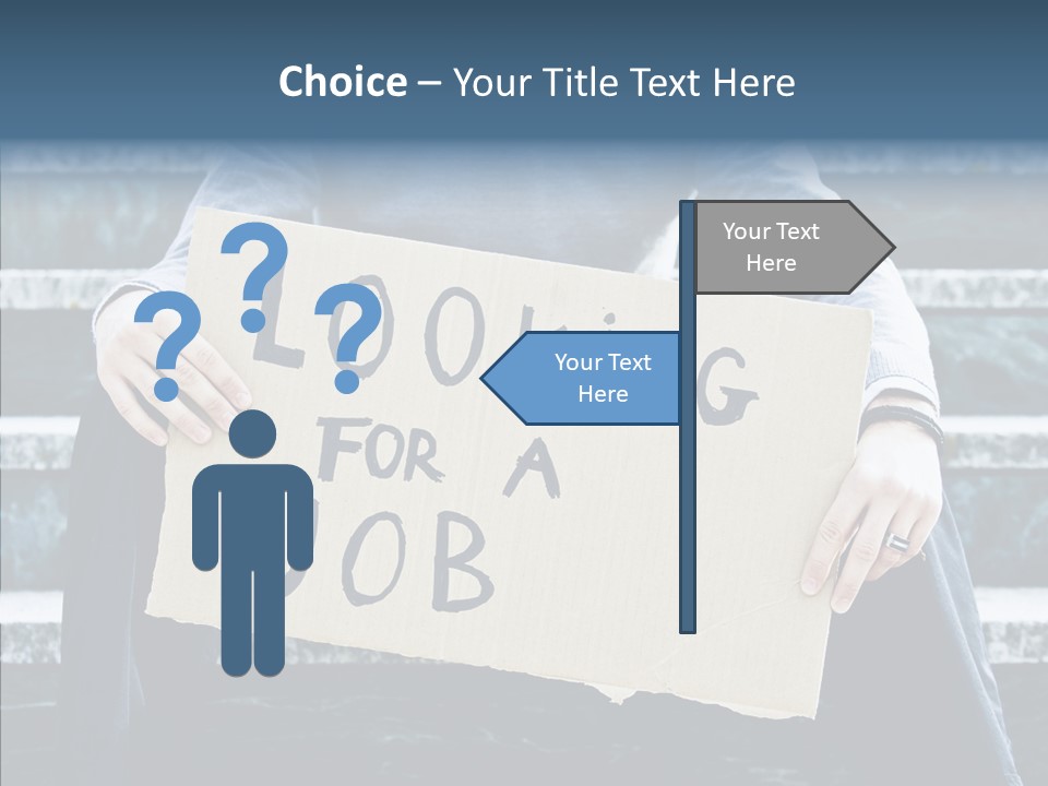 Confusion Economy Man PowerPoint Template