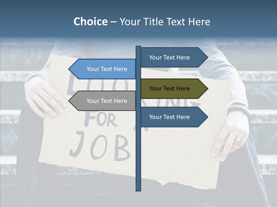 Confusion Economy Man PowerPoint Template
