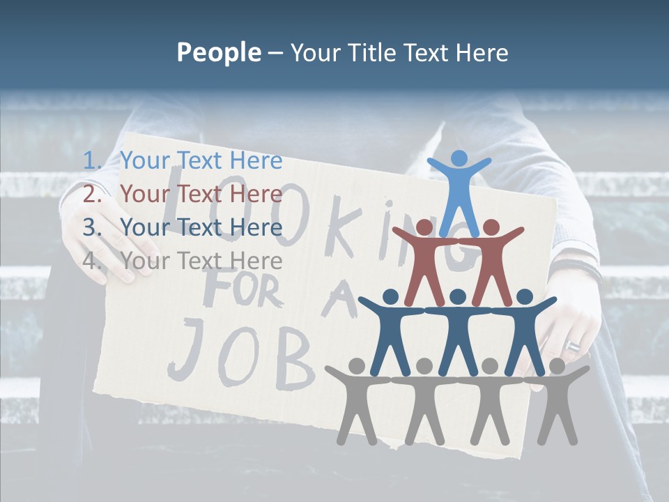 Confusion Economy Man PowerPoint Template