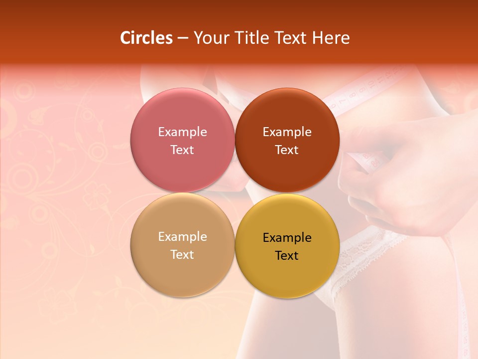 Line Cellulite Calories PowerPoint Template