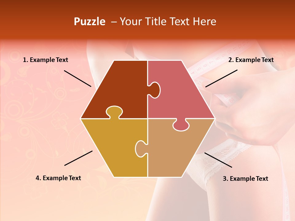 Line Cellulite Calories PowerPoint Template