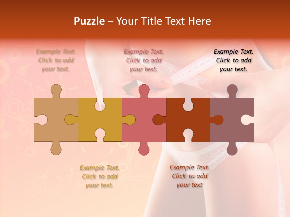 Line Cellulite Calories PowerPoint Template