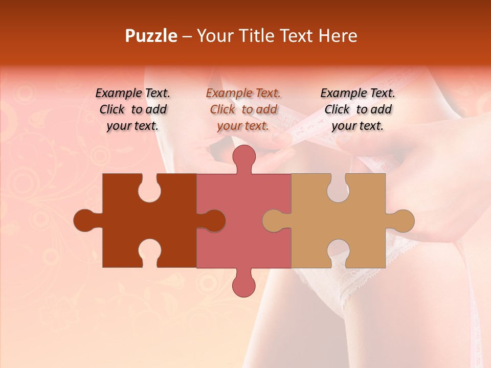 Line Cellulite Calories PowerPoint Template