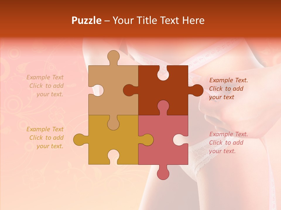 Line Cellulite Calories PowerPoint Template