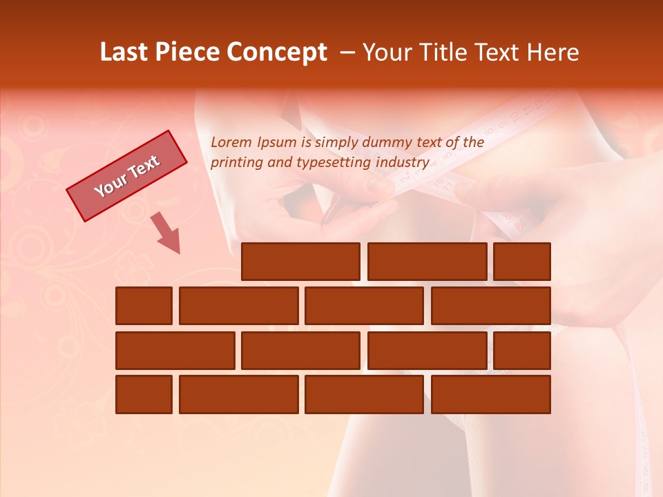 Line Cellulite Calories PowerPoint Template