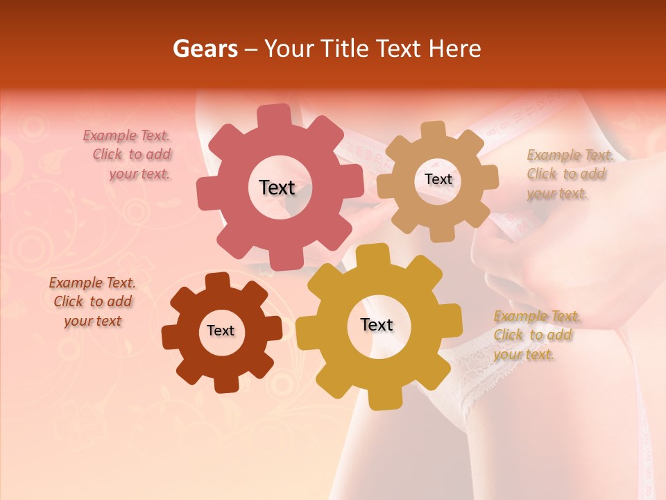 Line Cellulite Calories PowerPoint Template