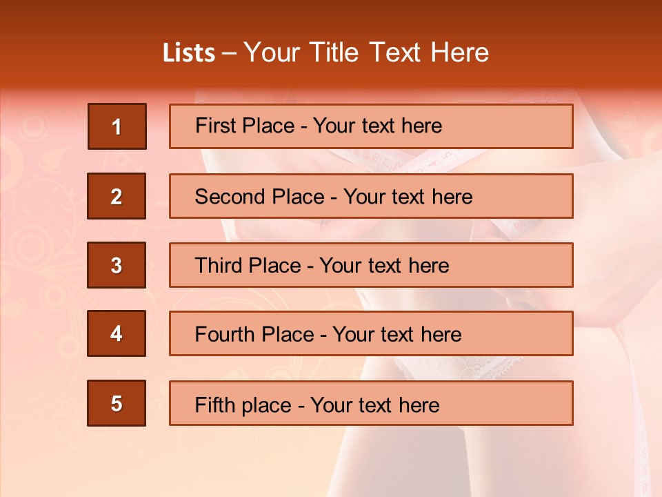 Line Cellulite Calories PowerPoint Template