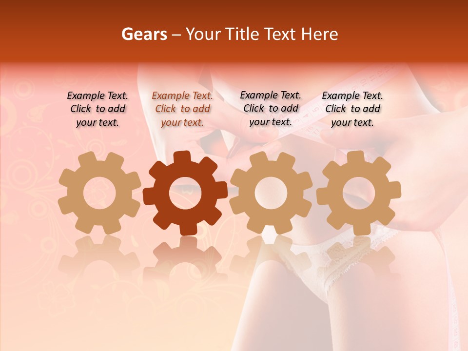 Line Cellulite Calories PowerPoint Template