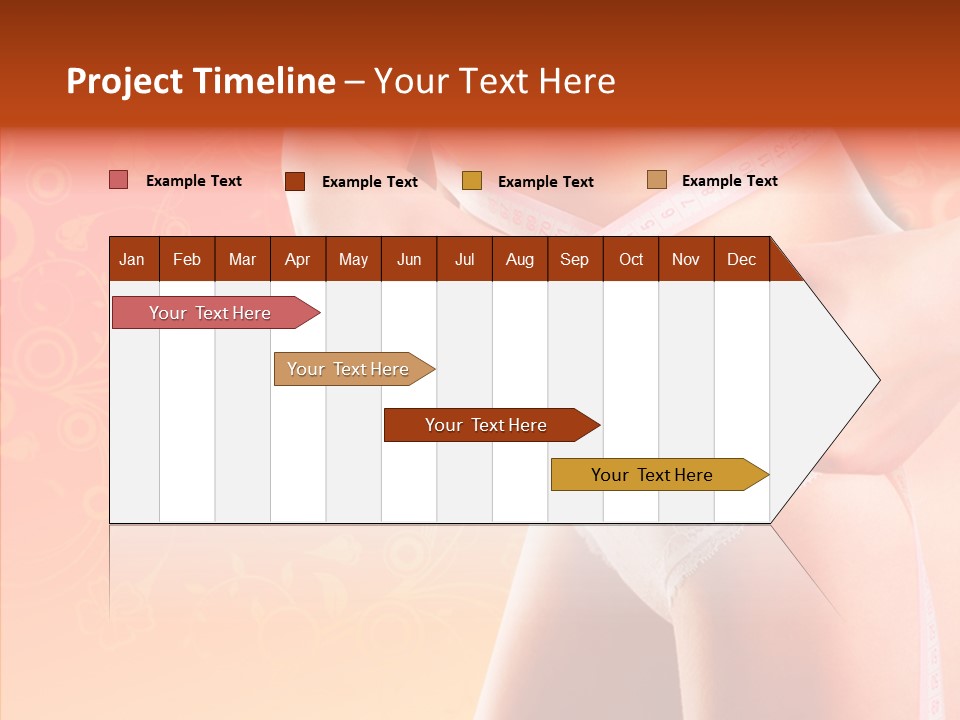 Line Cellulite Calories PowerPoint Template